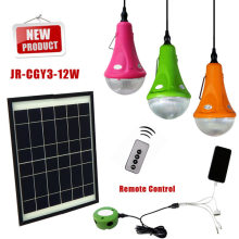 Small solar system for home lighting, camp lighting, emergency lighting